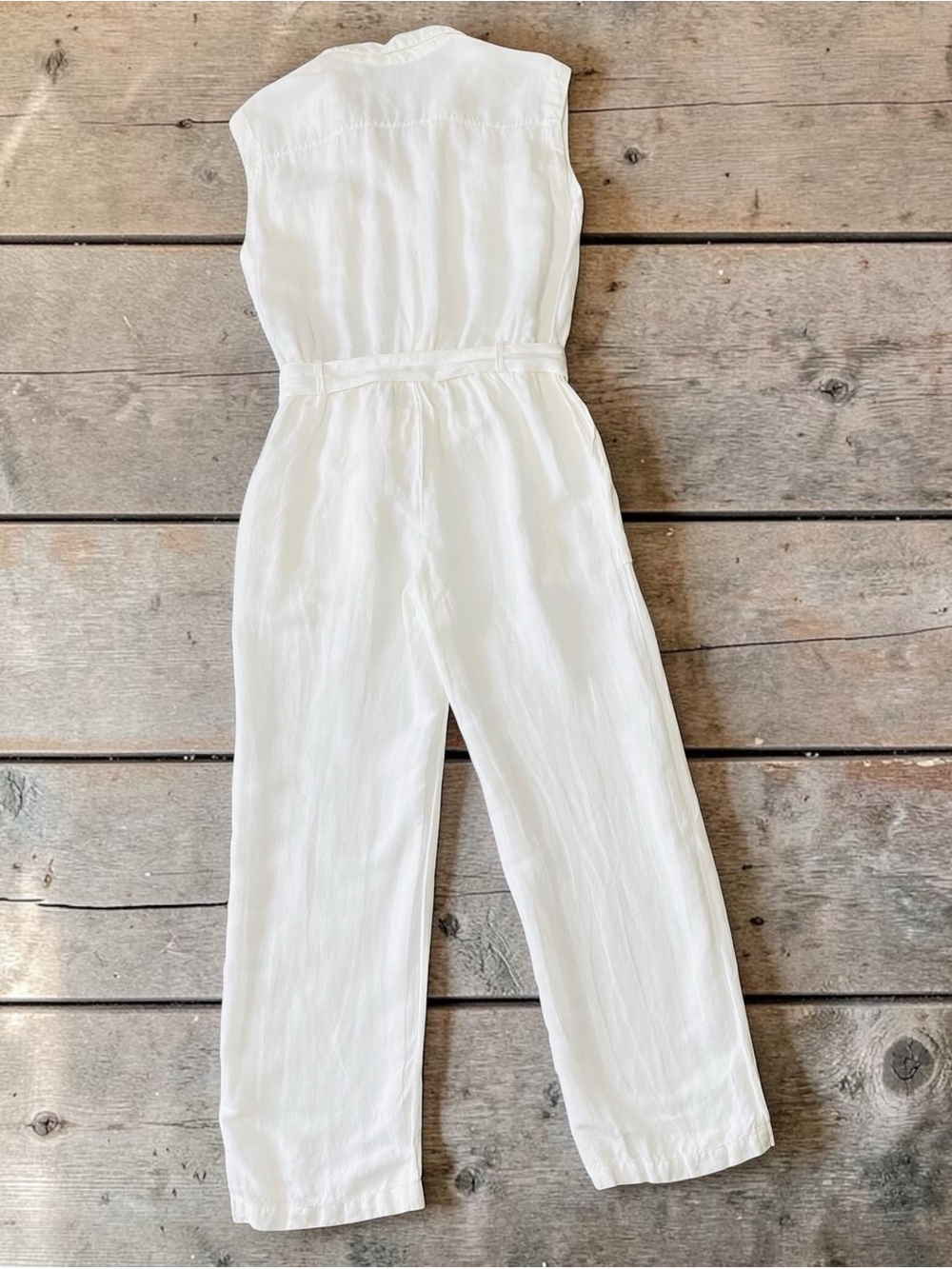 YOUNG FABULOUS & BROKE White Linen Jumpsuit - Picture 5 of 8
